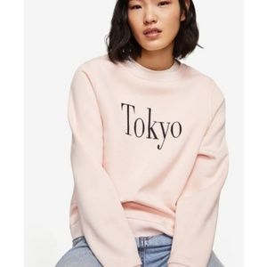 ISO Mango pink tokyo new message sweatshirt